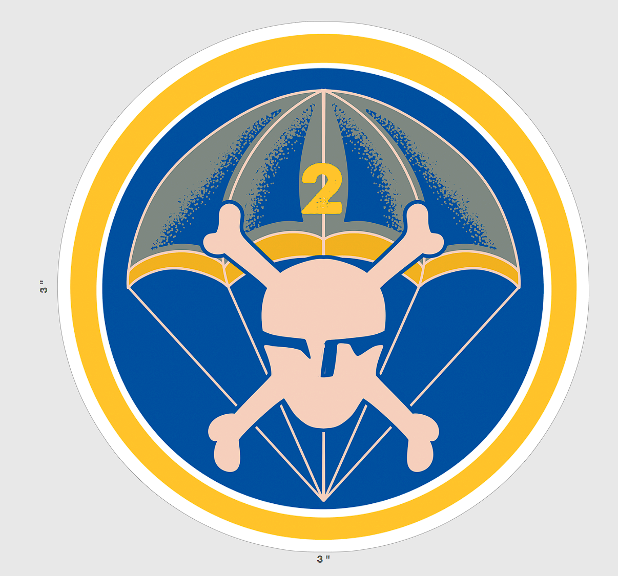 2-504th Traditional Style Sticker