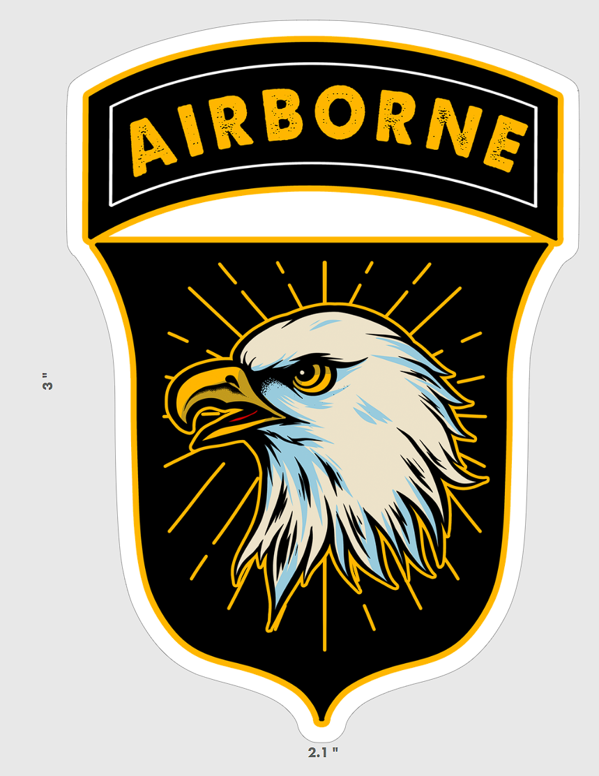 101st V2 Traditional Style Sticker