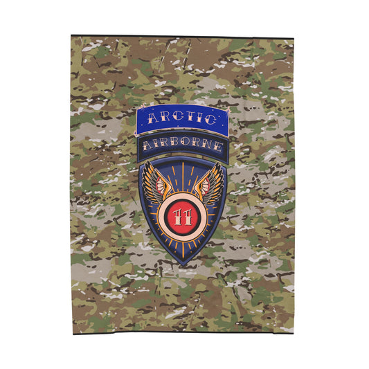 Artic 11th Airborne Plush Blanket