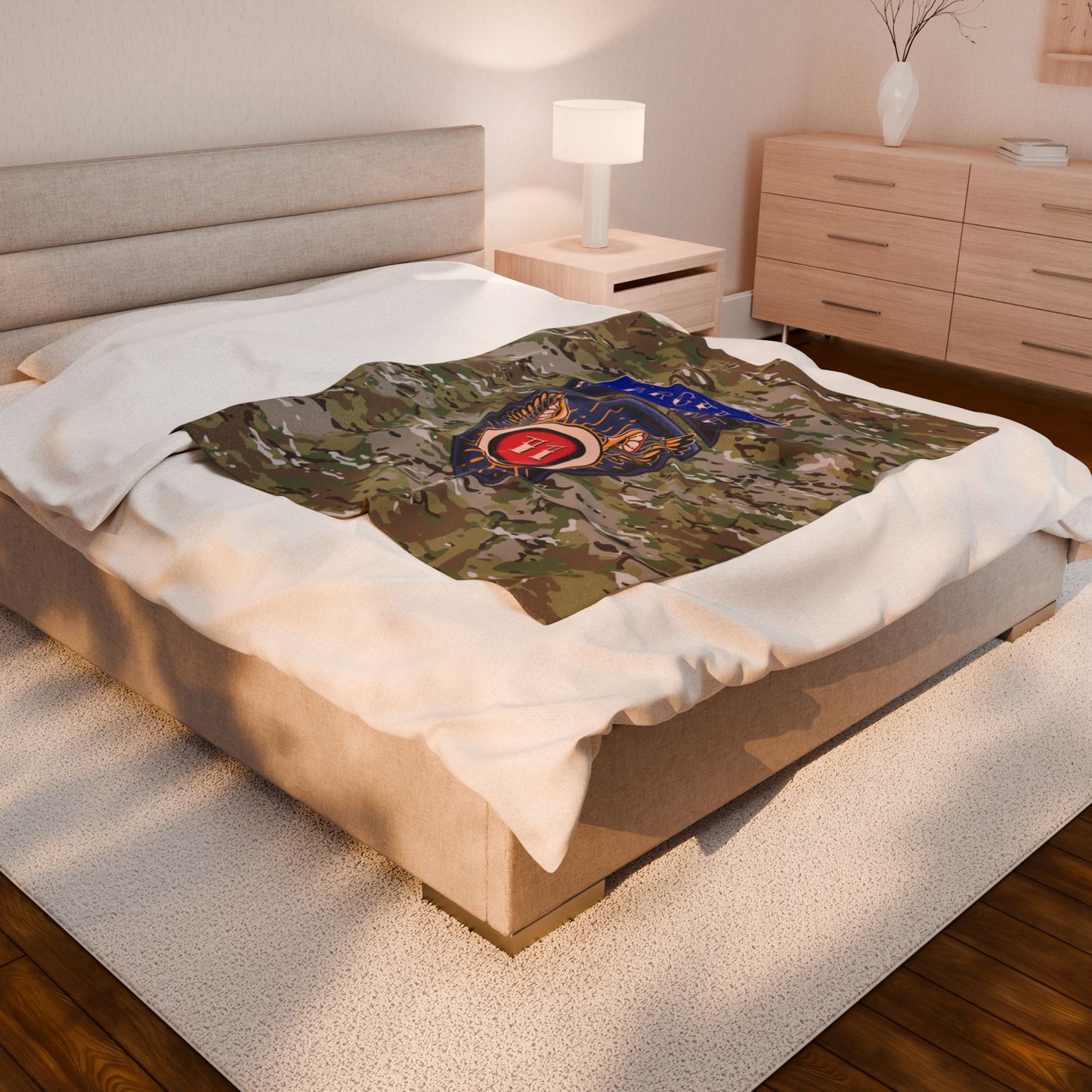 Artic 11th Airborne Plush Blanket