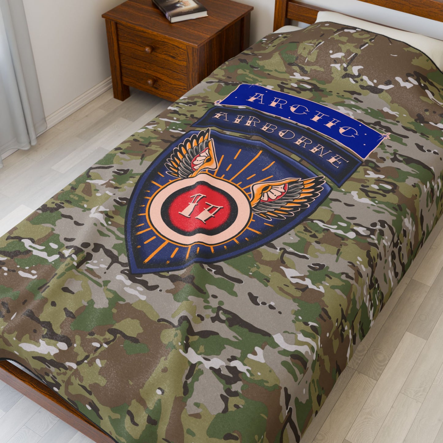 Artic 11th Airborne Plush Blanket