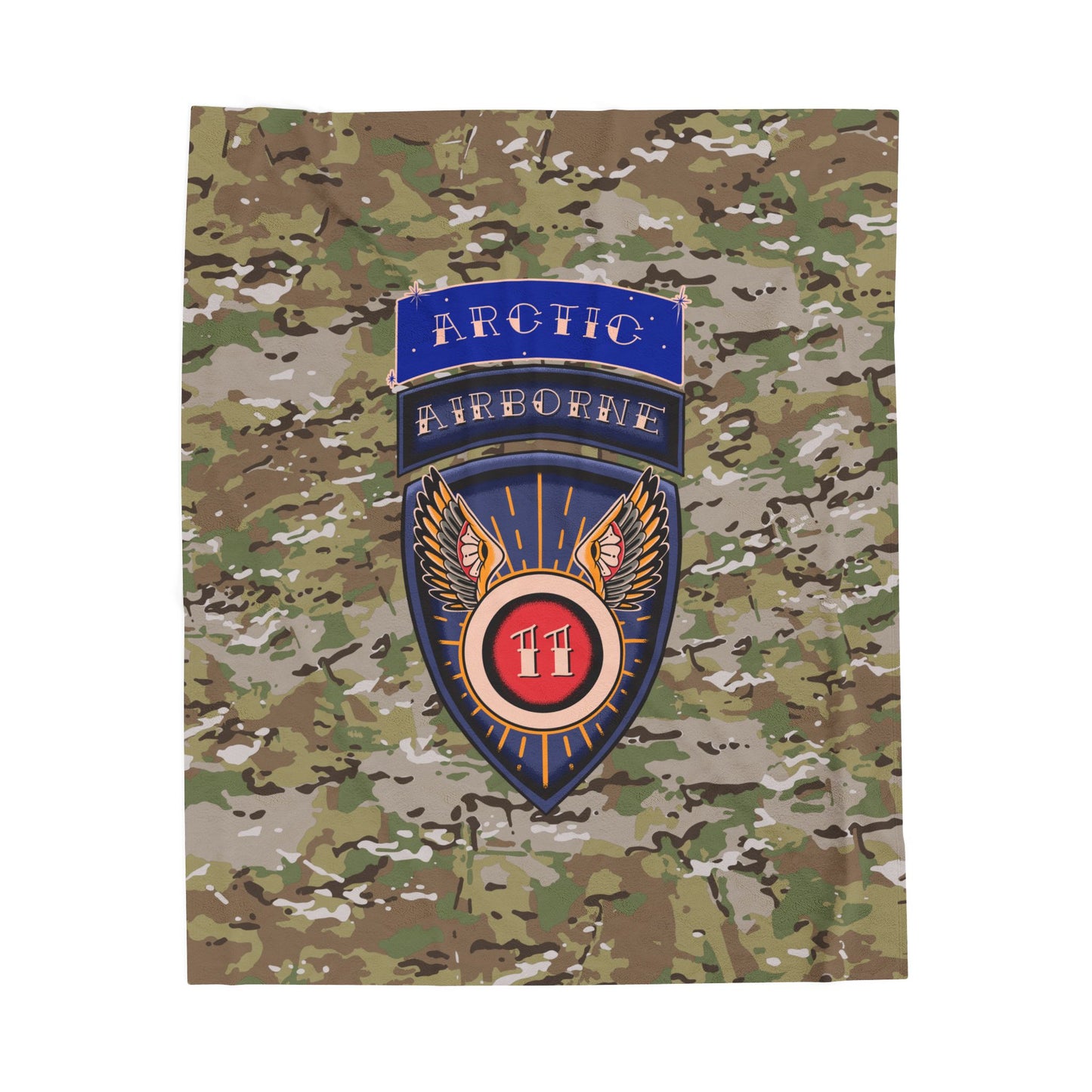 Artic 11th Airborne Plush Blanket