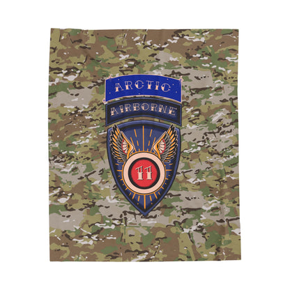 Artic 11th Airborne Plush Blanket
