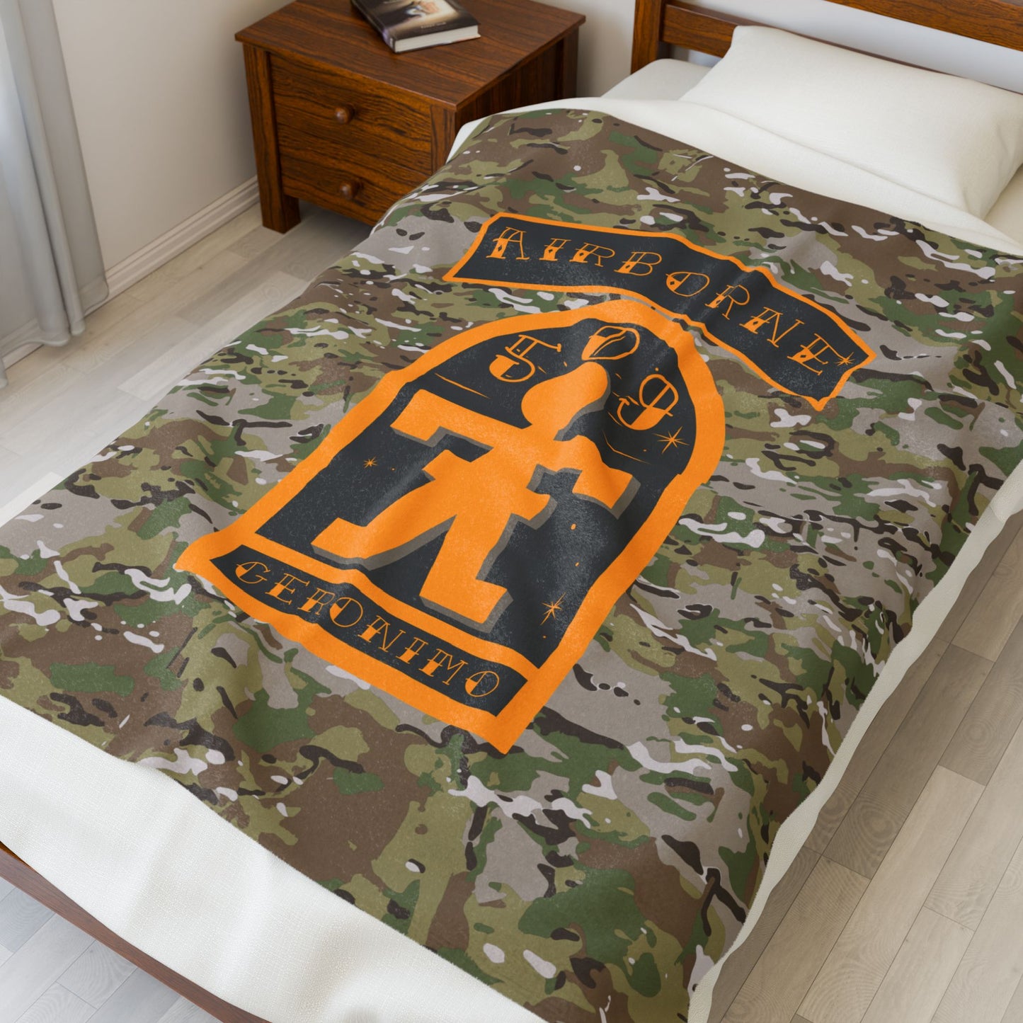 509th Geronimo Plush Blanket