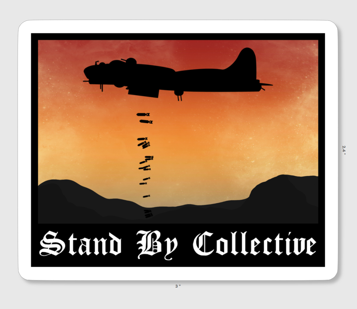 Bomb Droppind Decal Dropping Boombs SILO Orange Sticker – Stand By Collective
