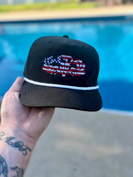 American Flag SBC Embrodiery Golf Rope Cap
