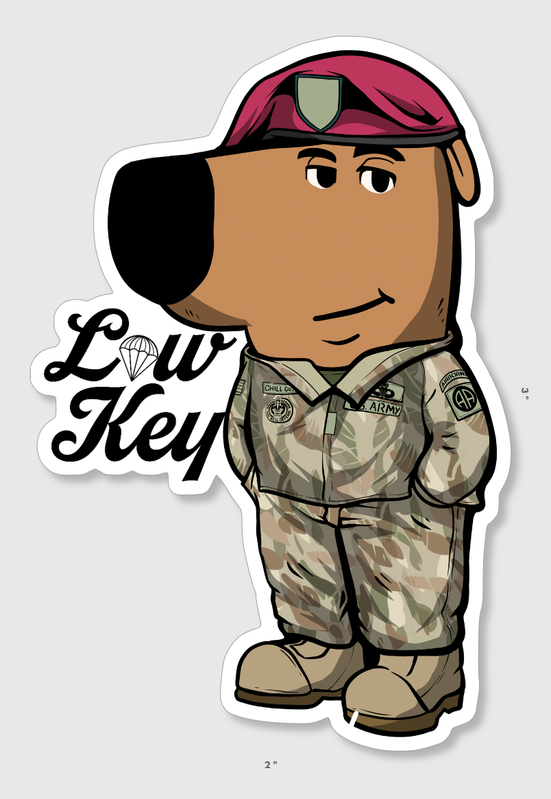 SBC Low Key Chill Guy Sticker – Stand By Collective